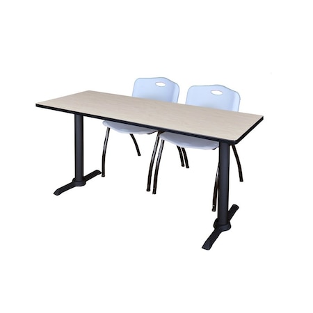 Cain Rectangle Tables > Training Tables > Cain Training Table & Chair Sets, 60 W, 24 L, 29 H, Maple MTRCT6024PL47GY